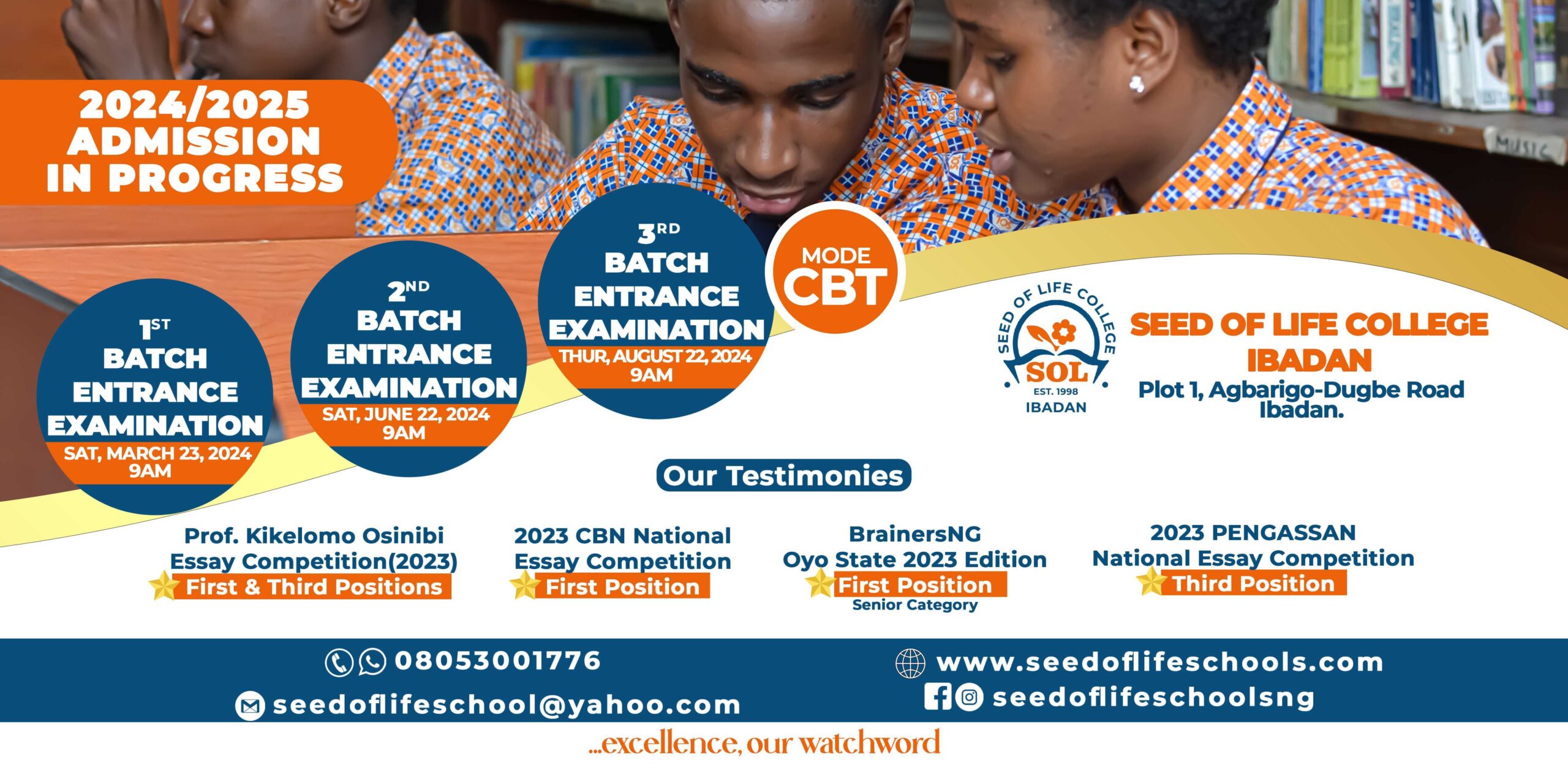 sol entrance exam billboard seed-of-life-schools-admission-billboard